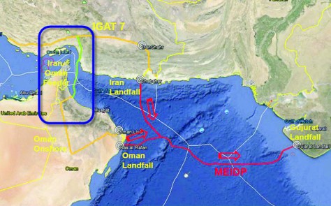 iran oman pipeline map